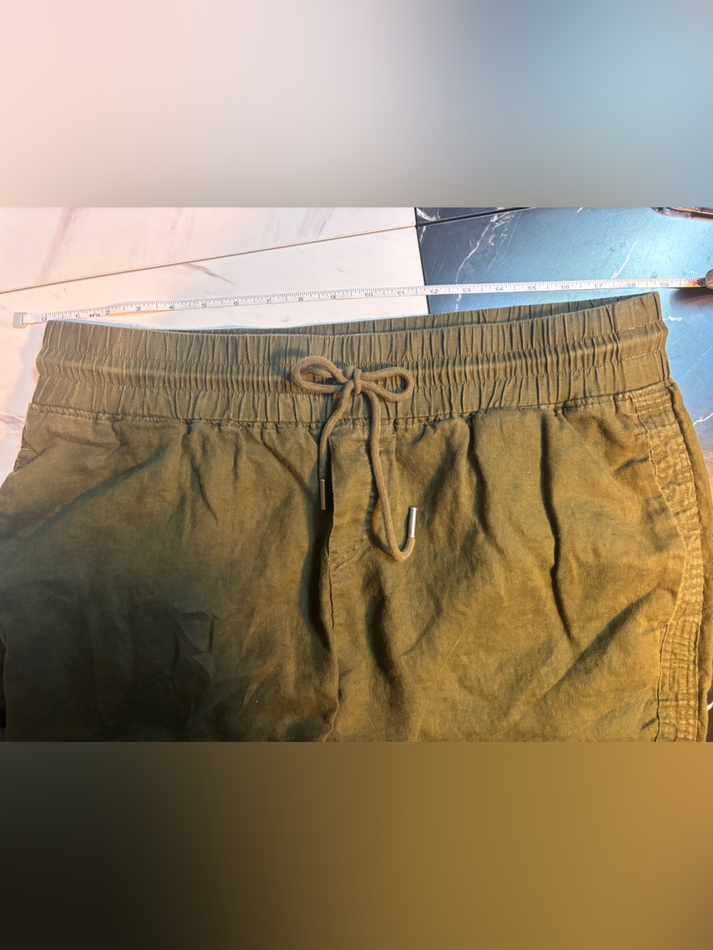 Quince 100% European Linen Wide Leg
Pants Martini Olive- XL - Picture 9 of 13